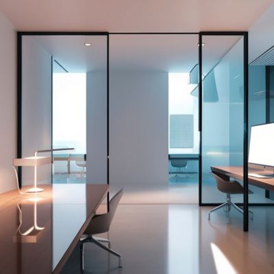 Interiorismo con vidrio